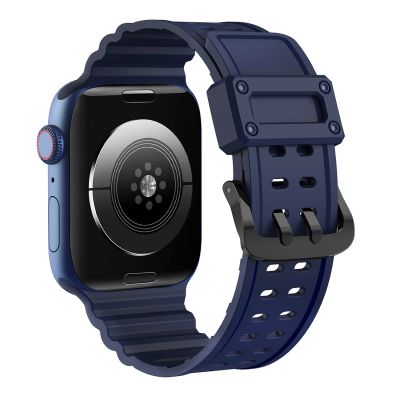 4. Armband Triple Protection für Apple Watch 38 / 40 / 41 mm Armband - Marineblau