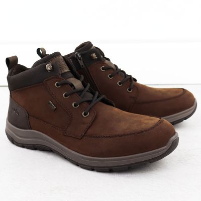 2. Rieker 03630-22 Herren-Ankle-Boots aus braunem, wasserdichtem Leder