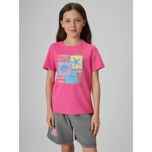 Mädchen-T-Shirt mit Aufdruck, regulär, Größe 4F 4FJRSS26TTSHF4418-54S