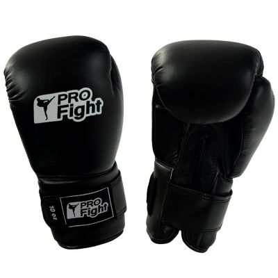 Profight Boxhandschuhe Dragon aus Leder, schwarz