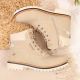 18. NEWS W EVE249A isolierte Wanderstiefel beige 