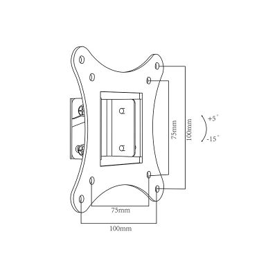 6. BLOW 76-852# Monitor-Wandhalterung (Wandmontage, neigbar; 10" - 25"; max. 20 kg)