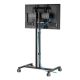 6. Mobiler TV-Ständer für 34-55 Zoll, bis 35 kg, höhenverstellbarer Boden