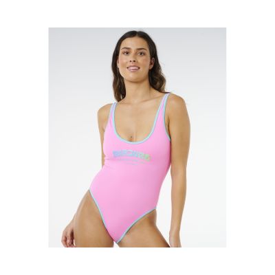 5. RIP CURL Surf Puff Einteiliger Damen-Badeanzug Pink