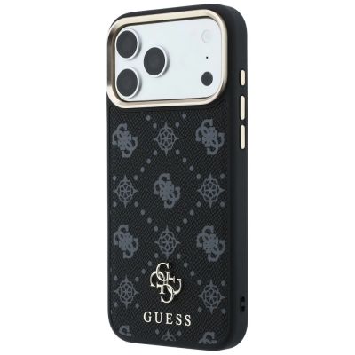 2. Guess Peony 4G MagSafe Hülle mit kleinem Logo für iPhone 17 Pro Max / 18 Pro Max – Schwarz