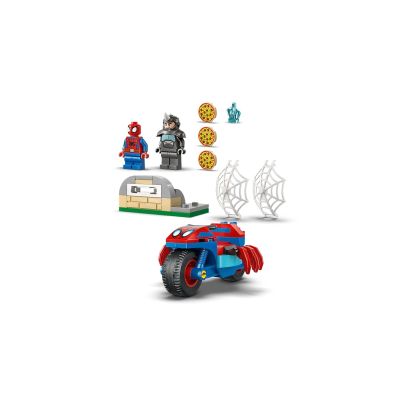 6. LEGO Marvel Spiderman 11206 Spidey auf einem Motorrad gegen Rhino