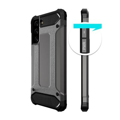 4. Hybrid Armor robuste TPU/PC Panzer Handyhülle Hard Case für Samsung Galaxy S22+ (S22 Plus) schwarz