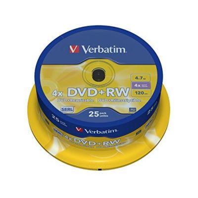 3. DVD+RW Verbatim 43489 (4,7 GB; 4x; 10 Stück; Kuchen)