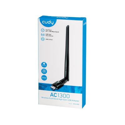 7. CUDY WU1400 AC1300 USB 3.0 Netzwerkkarte mit 5dBi externer Antenne