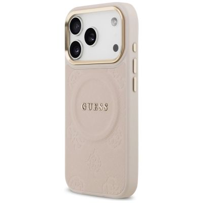 9. Guess Peony Hot Stamp MagSafe Case für iPhone 17 Pro - Pink