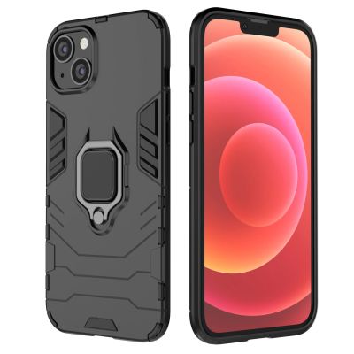 19. Ring Armor Hülle für iPhone 14 Pro gepanzerte Hülle magnetischer Haltering schwarz