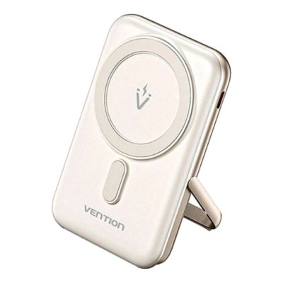 Kabellose magnetische Powerbank Vention 20 W PD 10000 mAh, weiß