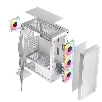 6. LOGIC CASE PORTOS ARGB MIDI USB 3.0 WEISS