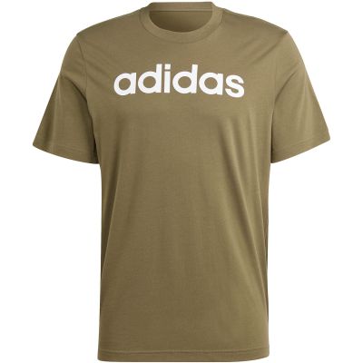 8. adidas Essentials Single Jersey Linear Logo-T-Shirt mit Stickerei M IC9280