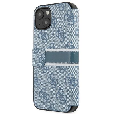 4. Guess GUBKP13S4GDBL iPhone 13 mini 5.4" blau/blaues Buch 4G Stripe