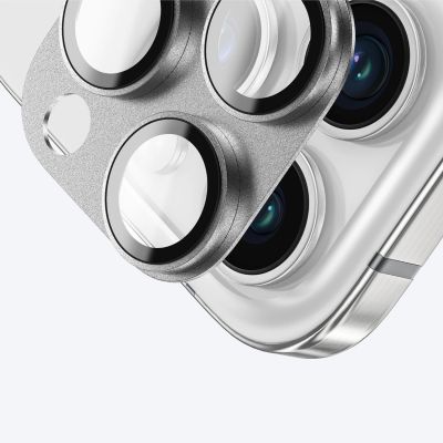 6. AmazingThing Aviation-Grade Alloy Tempered Glass Lens für iPhone 16 Pro / 16 Pro Max Kameraobjektiv - Grau