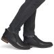 6. Schwarze Herren-Ankle-Boots aus Leder mit Reißverschluss, Rieker 14656-00