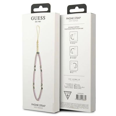3. Guess Anhänger GUUSTPEARU Phone Strap lila/lila Heishi Beads