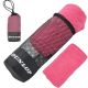 2. Schnelltrocknendes Sporthandtuch mit Aufbewahrungstasche 80 x 40 cm, Dunlop Pink