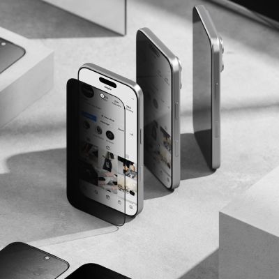 5. Ringke Easy Slide 2er-Pack Sichtschutzglas für iPhone 17 - Schwarz