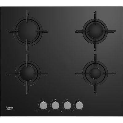 4. Beko Gaskochfeld HILG64220S (4 Kochzonen; schwarz)