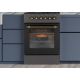 2. Gas-Elektro-Herd MPM-56-KRM-13 50 cm Schwarz Retro, Konvektion