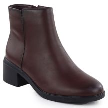 Gefütterte Damen-Ankle-Boots mit Blockabsatz, bordeauxrot, Sergio Leone BT25239