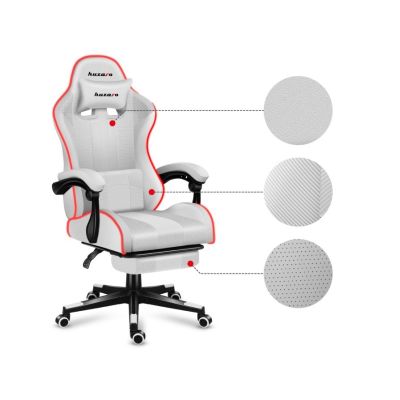 20. Huzaro Force 4.7 RGB Weißer Gaming-Stuhl