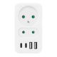5. MACLEAN Steckdose 2-fach + 4x USB MCE249 F/W