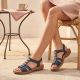 5. Bequeme Damen-Sandalen zum Hineinschlüpfen mit elastischen Riemen Rieker 62850-14