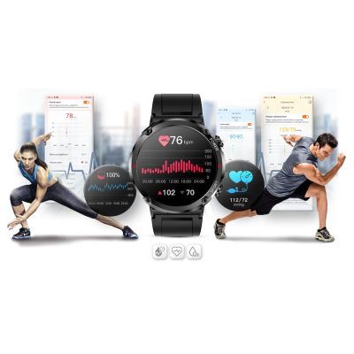 14. Gravity GT21-6 Smartwatch + rotes Silikonarmband