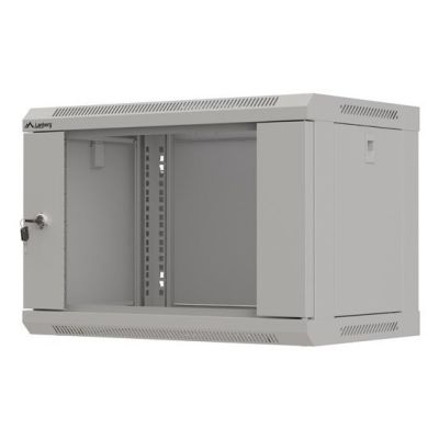 17. Lanberg 19" 6U 540x350 graue Glastür Wand-Rack-Schrank (Flat Pack)