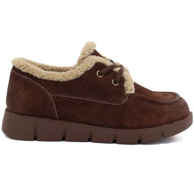 6. Braune Lederschuhe mit Lammfellfutter, Vinceza FIO27-67022