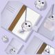 5. Nimmy Big Eyed Pet 2.0 Kaninchen 2-in-1 Notizbuch + Stift-Set - Lila