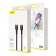 17. Baseus CATLKLF-G1 Lightning – USB-C PD QC-Kabel 18 W 480 Mbit/s 1 m – Schwarz und Grau