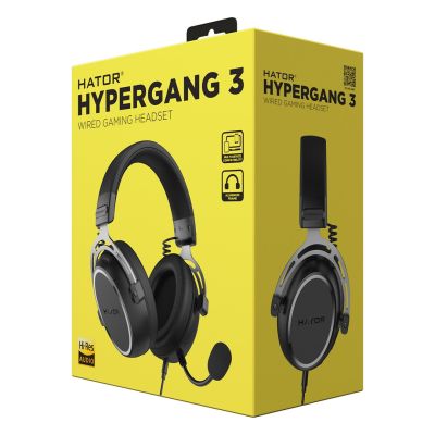 4. Hator Hypergang 3 Kopfhörer Schwarz (ESH05)