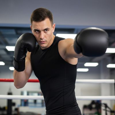 9. Meteor 10 oz Trainingsboxhandschuhe, Klettverschluss, PU