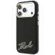2. Karl Lagerfeld MagSafe-Hülle mit genarbter Oberfläche und Harz-Logo für iPhone 18 Pro / 17 Pro – Schwarz