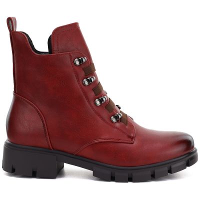 2. Gefütterte rote Damen-Arbeitsstiefel M.Daszyński MR23123