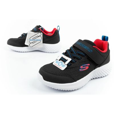 8. Skechers Bounder Kindersportschuhe mit Klettverschluss, leicht, modisch, schwarz