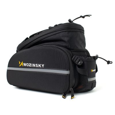 23. Wozinsky große Fahrradgepäckträgertasche 35l + Regenschutz schwarz (WBB19BK)
