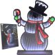 6. Spiegeldekoration mit LED-Diode, Unendlichkeitsspiegeleffekt, Schneemann