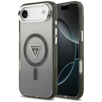 Guess IML Gradient Triangle Logo MagSafe Hülle für iPhone Air - Schwarz
