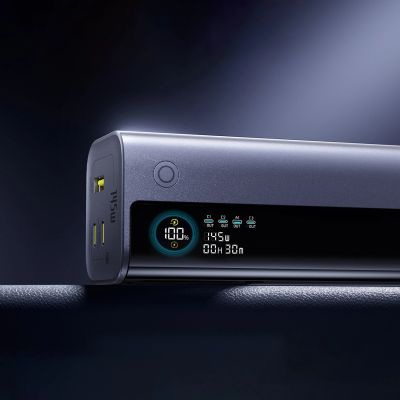 13. Baseus EnerGeek GR11 20000mAh 145W Powerbank mit einziehbarem Kabel – Grau