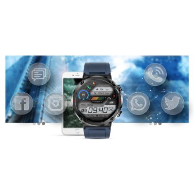 13. Gravity GT21-5 Smartwatch + marineblaues Silikonarmband