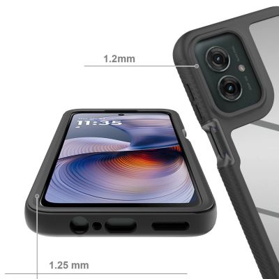 3. Tech-Protect Defense Case für Motorola Moto G15 / G15 Power / G05 / E15 - Schwarz