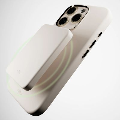 8. Puro Icon Mag Pro MagSafe Silikonhülle für iPhone 16 Pro – Beige