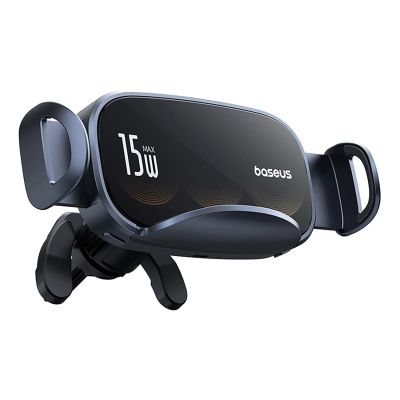 2. Baseus LightChaser BS-CM029 Autohalterung mit induktivem Dreifachspulen-Ladegerät – Schwarz