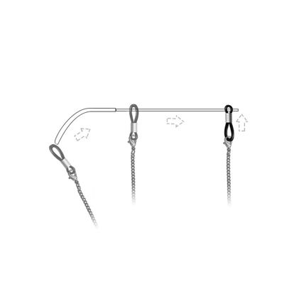 2. Kette für Sonnenbrille Perlen Anhänger grün