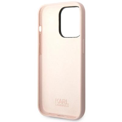 7. Karl Lagerfeld KLHCP14XSLCTPI iPhone 14 Pro Max 6,7 "Hardcase hellrosa / hellrosa Choupette-Body aus Silikon